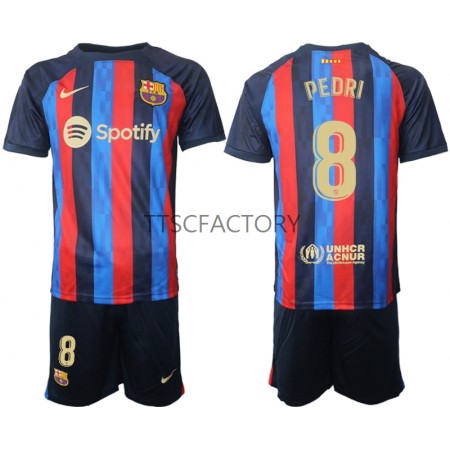 Billiga Fotbollströjor FC Barcelona Pedri 8 Barn Hemma tröja 2022/23 Kortärmad